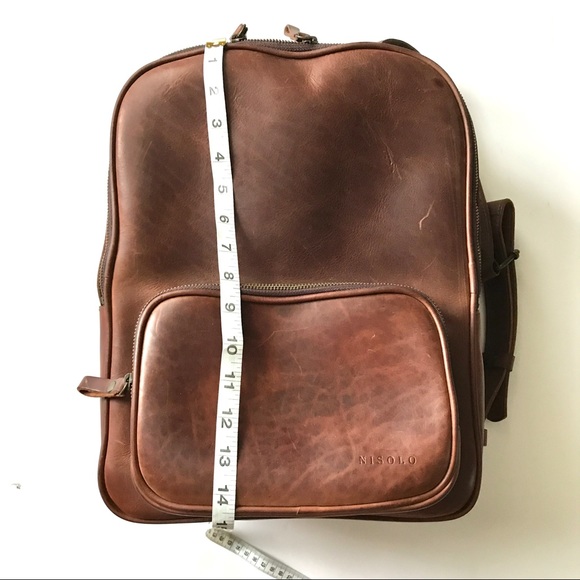 Nisolo Brown Cordoba Backpack - Picture 7 of 10